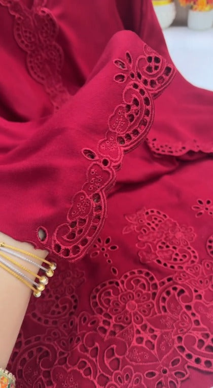 Stitched 2pc Peach Leather