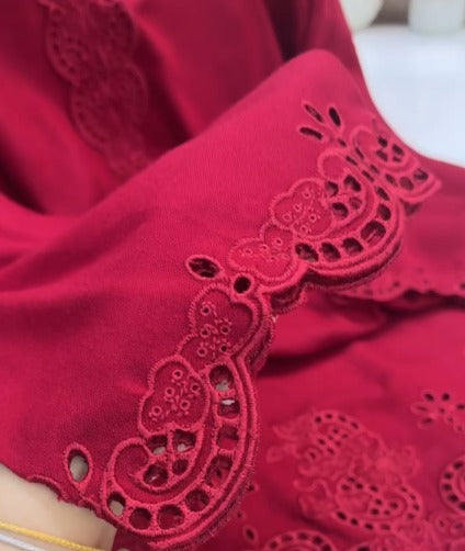 Stitched 2pc Peach Leather