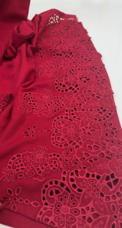 Stitched 2pc Peach Leather