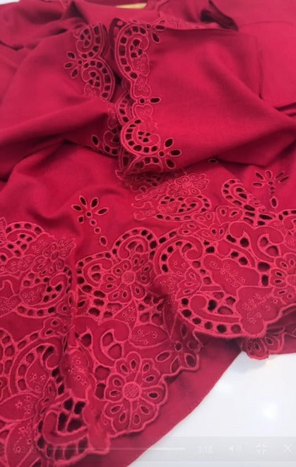 Stitched 2pc Peach Leather