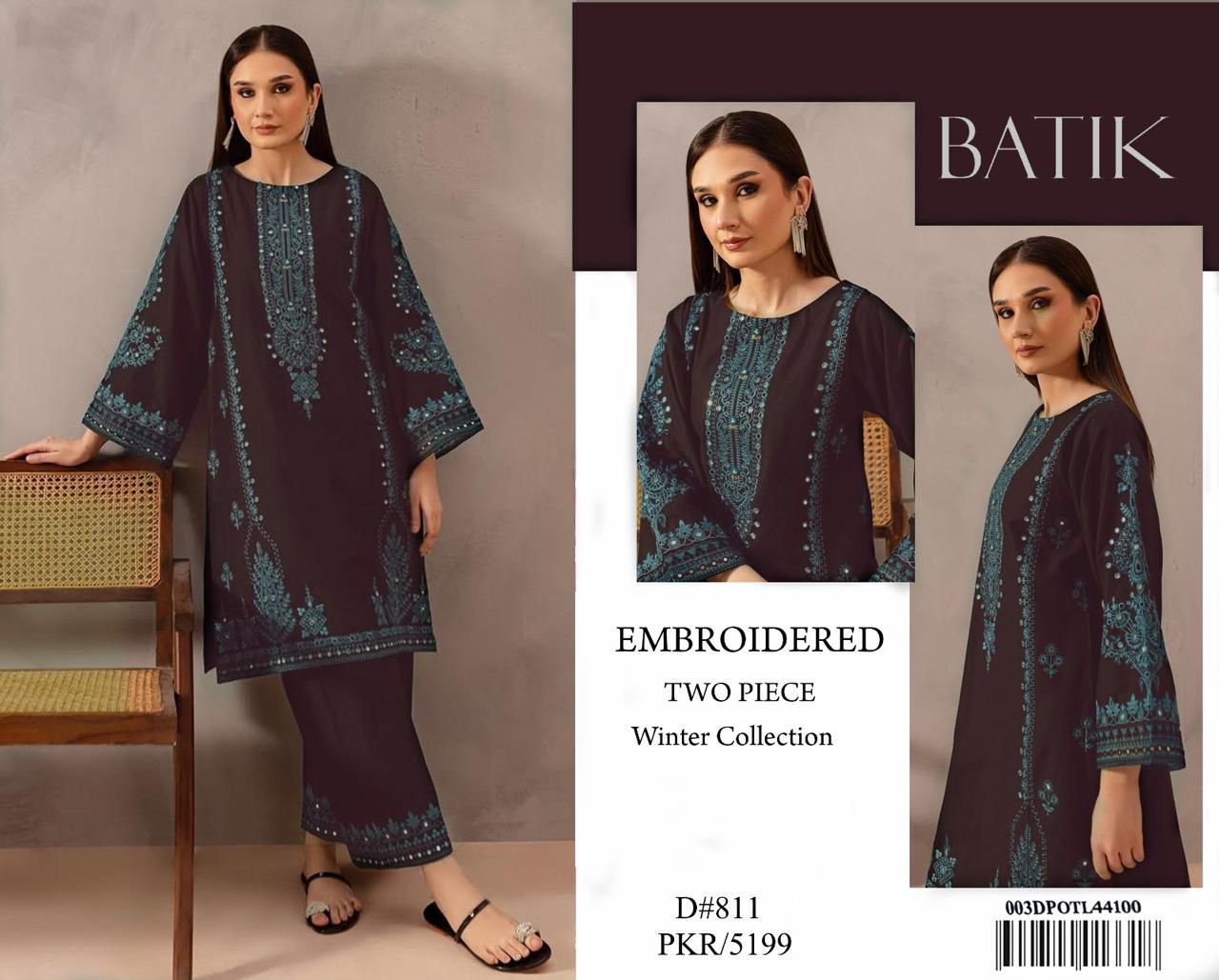 Women Embroidery Dress With Dupatta Unstitched